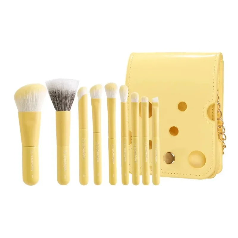 Guo Xiaoniu Butter 9pcs/set makeup brush set eyeshadow  concealer  highlight blush brush with brush bag