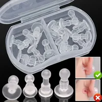 100/10 pièces Embouts de sécurité en caoutchouc silicone souple pour boucles d'oreilles clous, accessoires de fabrication de bijoux DIY, embouts en forme de balle 3