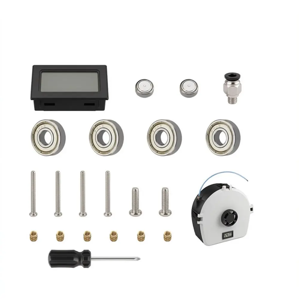 3D Printer Filament Spool Holder Assembly Kit With Temperature Humidity Monitor For 1KG Reel Retractable Desktop Stand