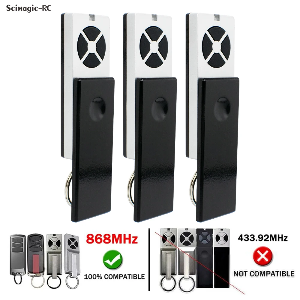 1-10pcs For 868MHz TX4EVF TX2REV TX4REV TX4REVF Gate Remote Control Garage Door Opener Hand Transmitter Keychain