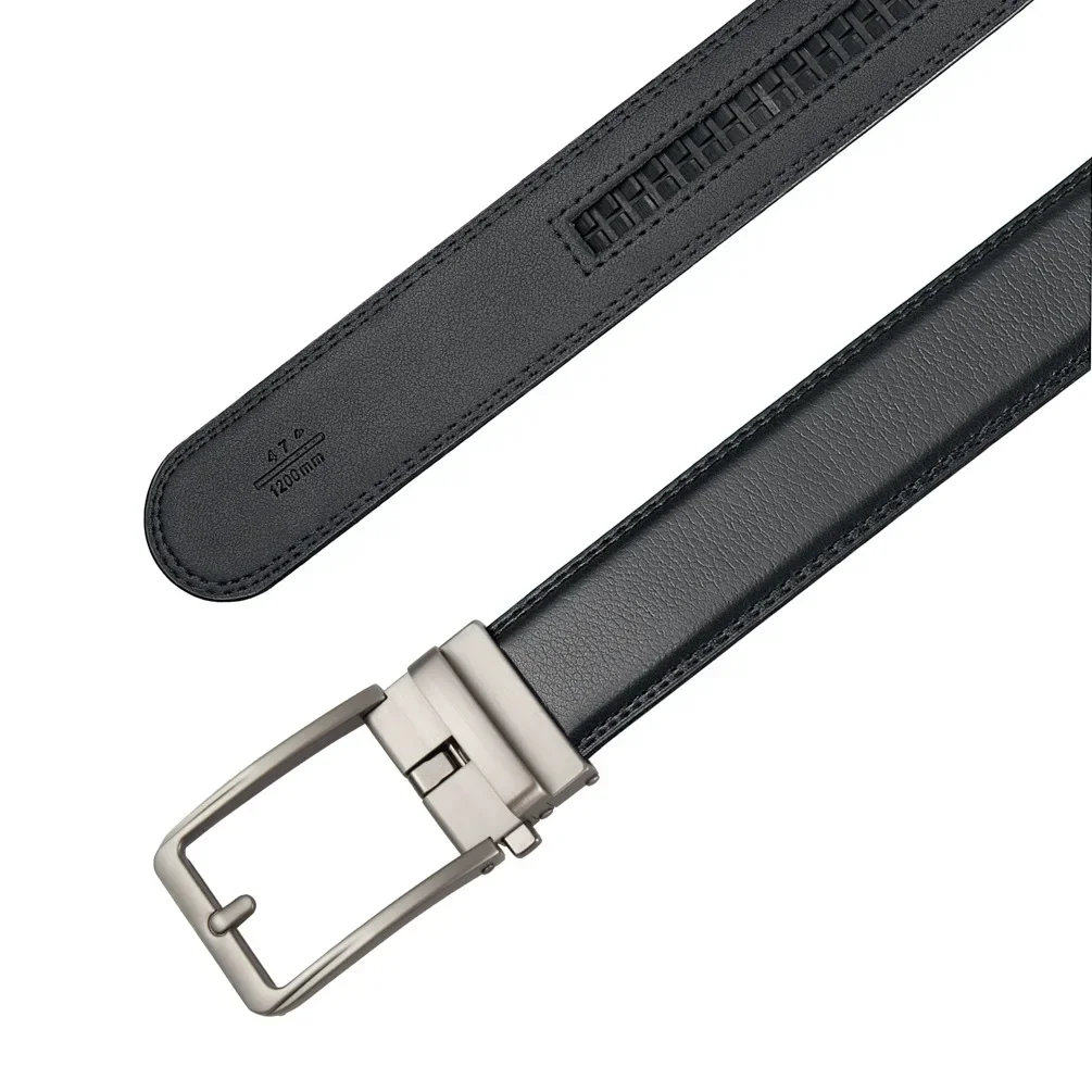 Cintos de couro genuíno para homens marca de luxo designer moda fivela automática jeans masculino cintura alta qualidade cinta masculina