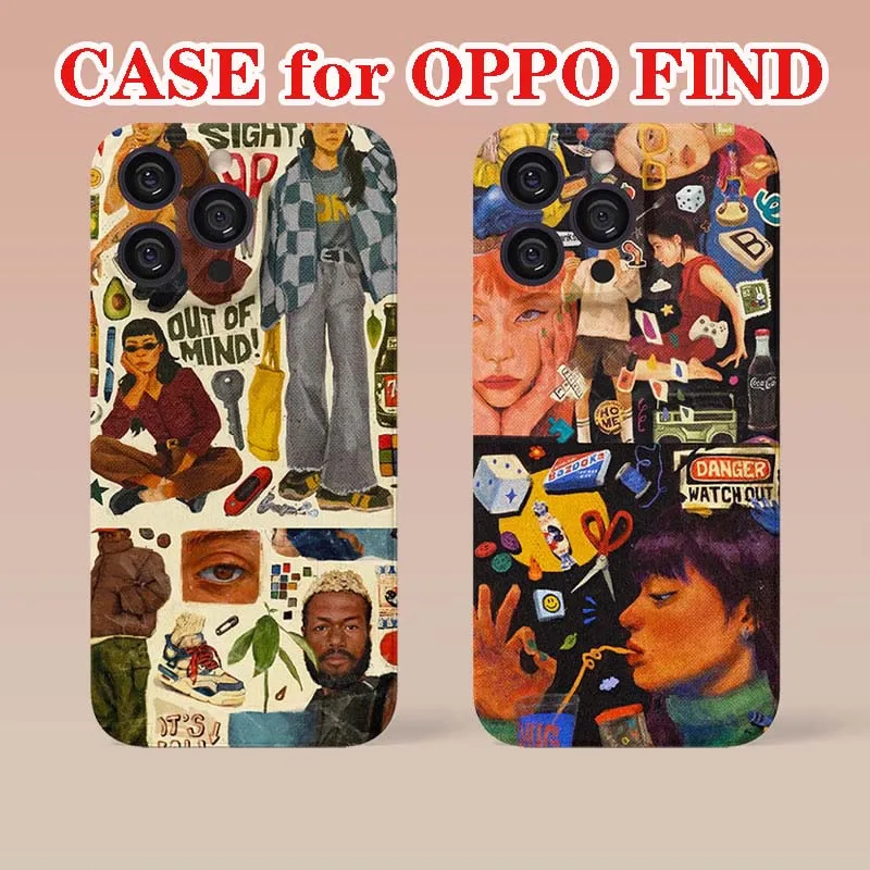 New Hard Case for OPPO Find X5 Pro X3 Lite X2 Neo F23 F21 F21S F19 Pro+ F17 Pro F15 F11 F9 R17 R15 4G 5G Fashion Casing Cover