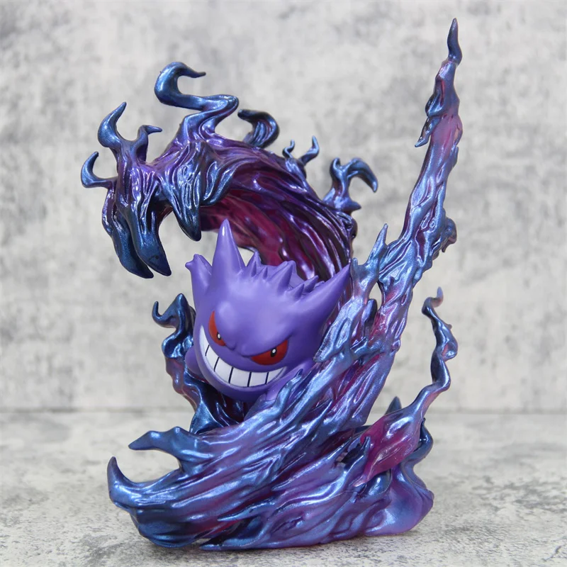 19cm Pokemon Anime Figure Gengar Kawaii Manga Handmade Model Ornament Pvc Peripheral Desktop Decoration Collect Toy Kids Gift