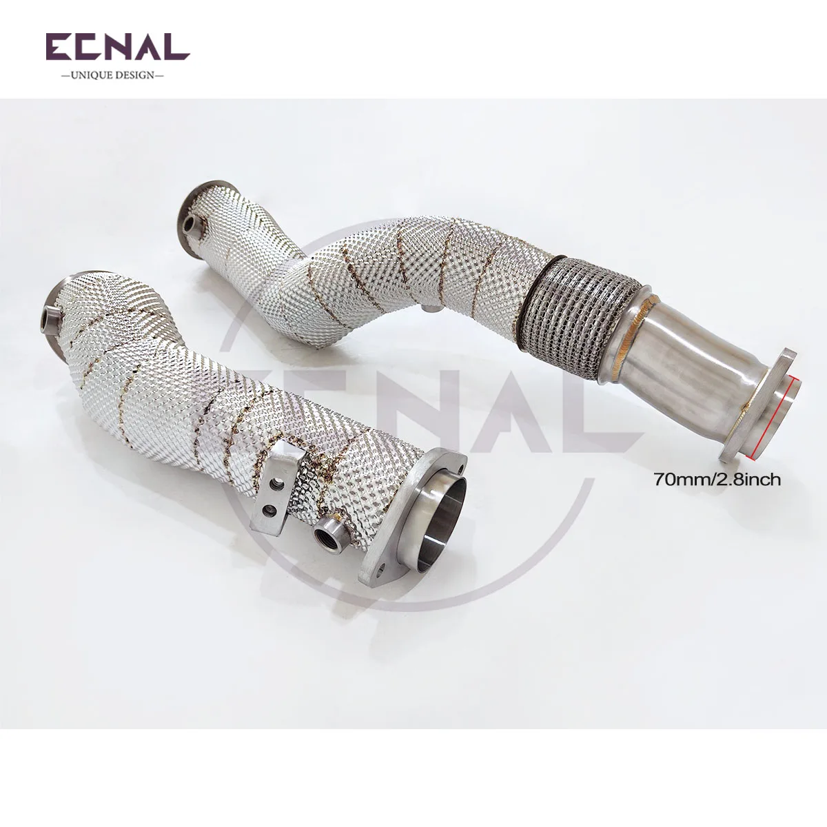 

Ecnal Exhaust Header Pipe for BMW G87 M2 S58 3.0T Downpipe without Catalytic Converter 3.5inches to 3inches Exhaust System
