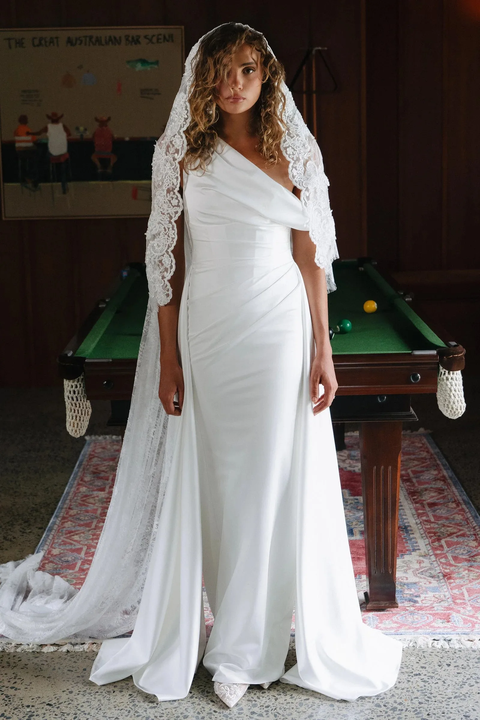 Modern Silk Satin Mermaid Wedding Dresses One Shoulder Wrap High Neck Bridal Gown Backless with Buttons Custom Vestidos De Gala