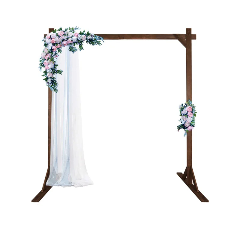 Forest Lawn Wedding Entrance Open Arch Backdrop Wooden Arch Decoration Flower Rack