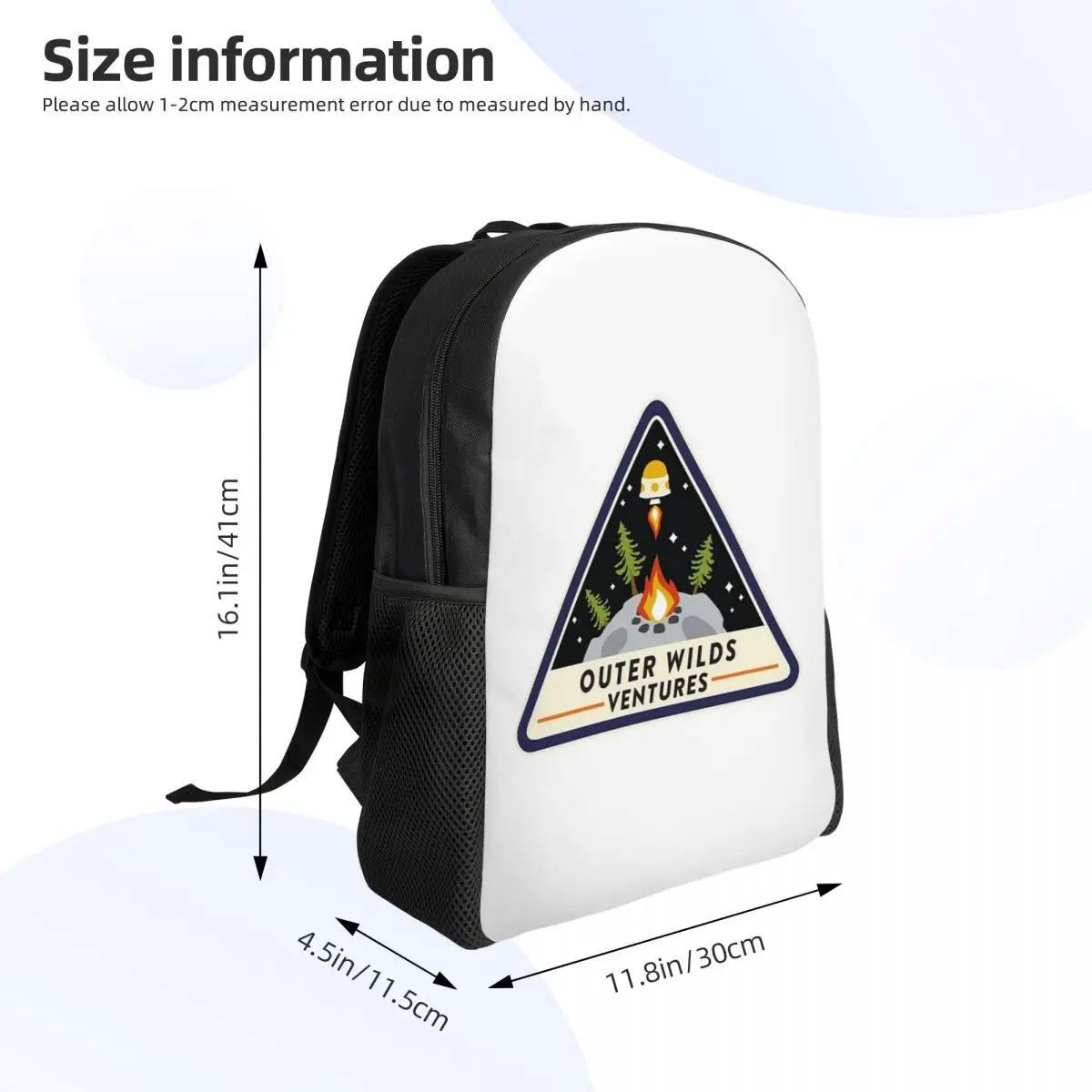 Outer Wilds Ventures Patch Student Backpack School Bag Hiking Travel Daypack for Boys Girls Fashion Bookbag Shoulder Bags