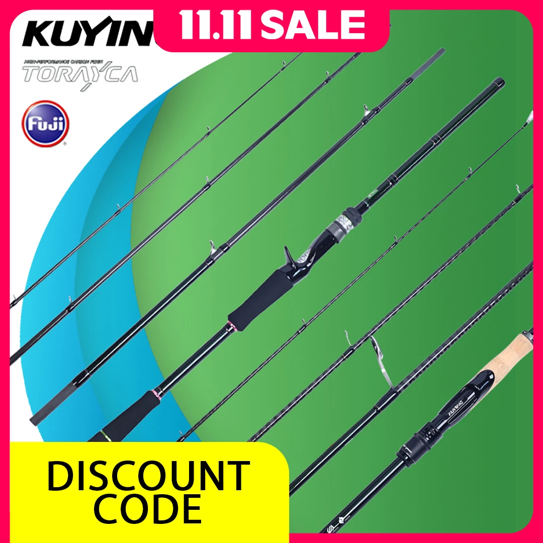

KUYING CULTER GAME Mini Travel Spinning/Casting Rod | 8'3" Medium Power | 4-Section Carbon with Fuji A Guides