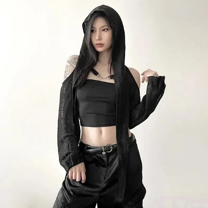 

Long Sleeve European Style Women's Clothing Hooded Cover Up Sun Protection Thin Jacket From Cross-Border Factory Outlet