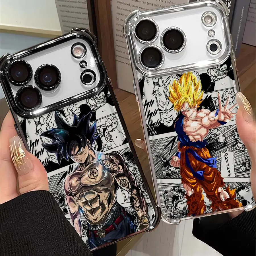 

Hot Anim GokuS Plating Phone Case For Xiaomi 15T 15 14 13 Poco M7 F7 F4 F5 X7 X6 X5 X3 Pro Ultra 4G 5G Anti Fall Airbag