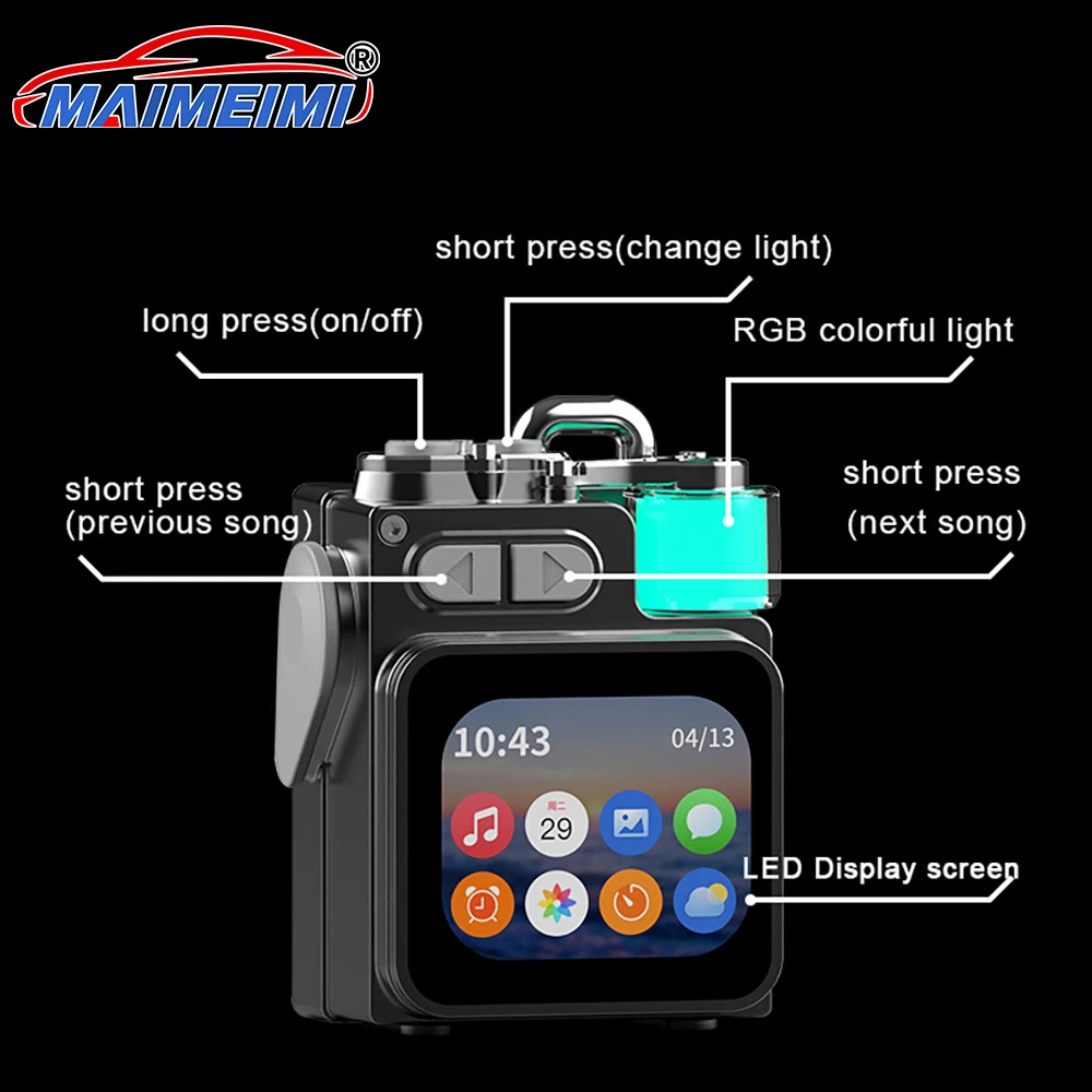 Touch Display RGB Speaker With Wallpaper Calendar function Alarm clock function Calculator Timer Message push LED Display Screen