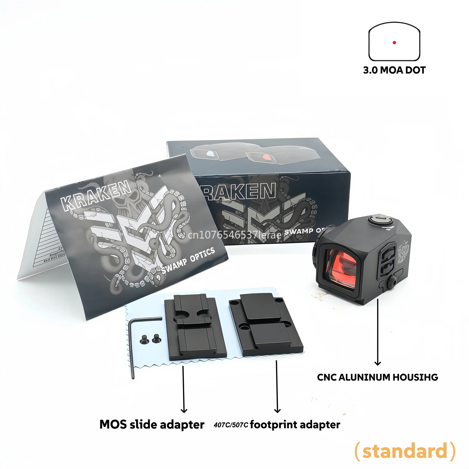 بصريات المستنقع التكتيكية كراكن 3 MOA المدمجة للصيد استشعار الحركة ريد دوت ريفلكس البصر صالح لنطاق بندقية غلوك مسدس الادسنس #6