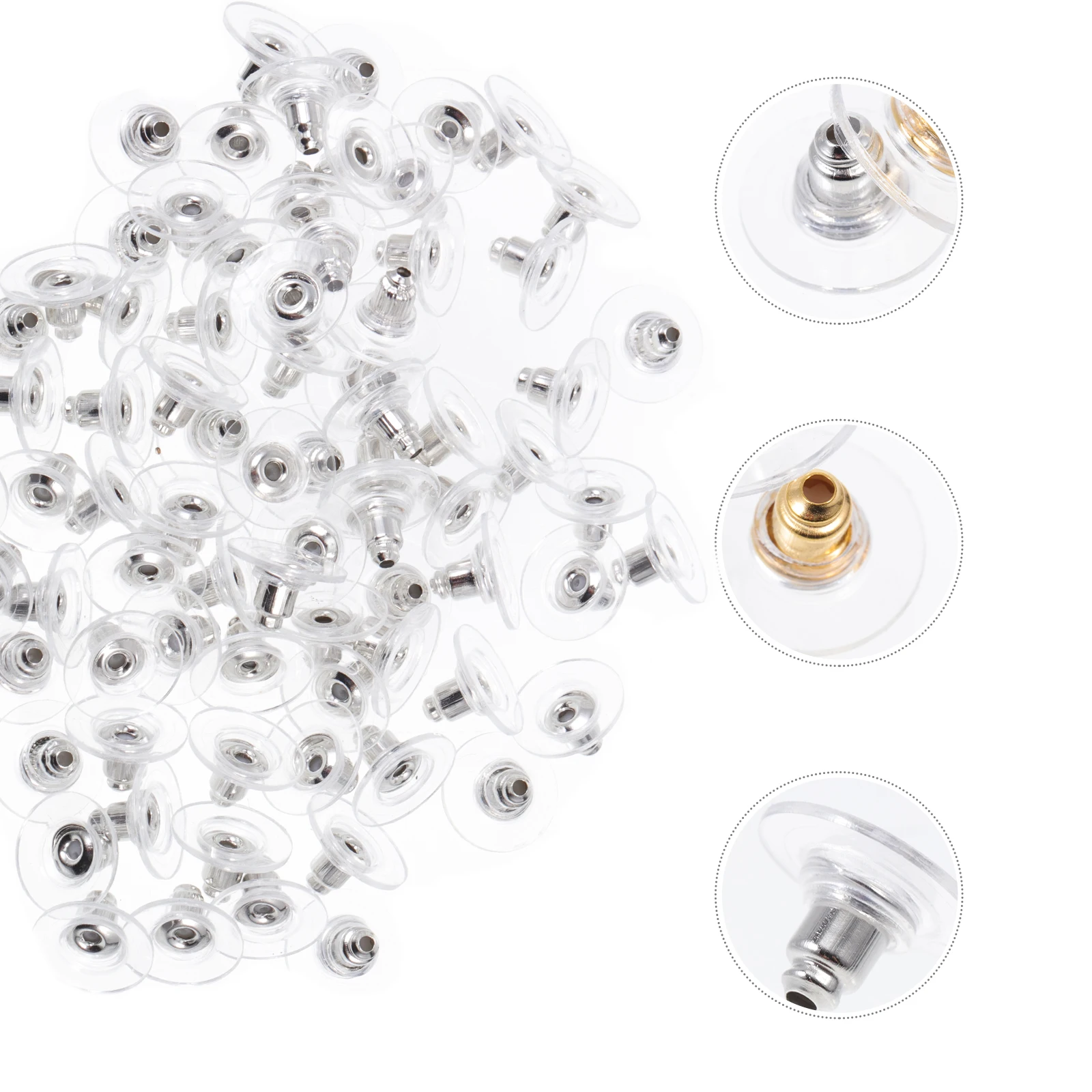 

600 Pcs Stopper Rubber Protector for Studs Women Diy Earring Accessories DIY Accessories Safety Backs Earring Caps