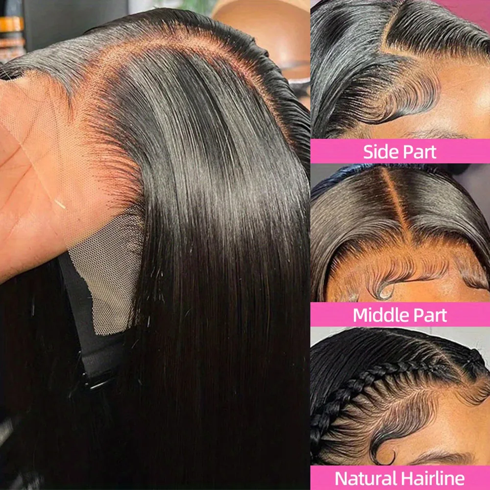 Steil haar Pruik 13x4 13x6 360 HD Transparant Kant Frontale Pruik 100% Echt haar 4x4 Vetersluiting Pruik Pre Geplukt Voor Vrouwen