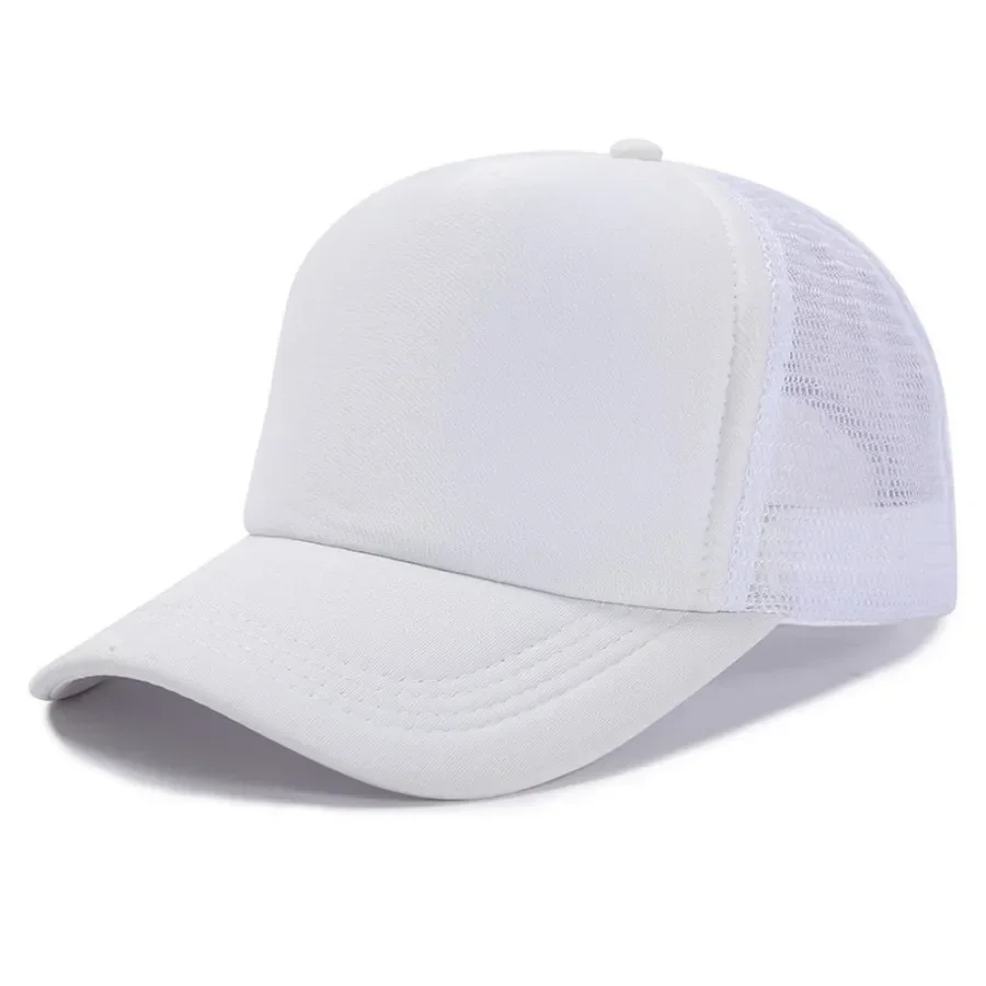 Gorras de malla en blanco para hombre, gorra de béisbol Snapback transpirable de verano, gorra de camionero negra a la moda para mujer, hueso de Hip Hop