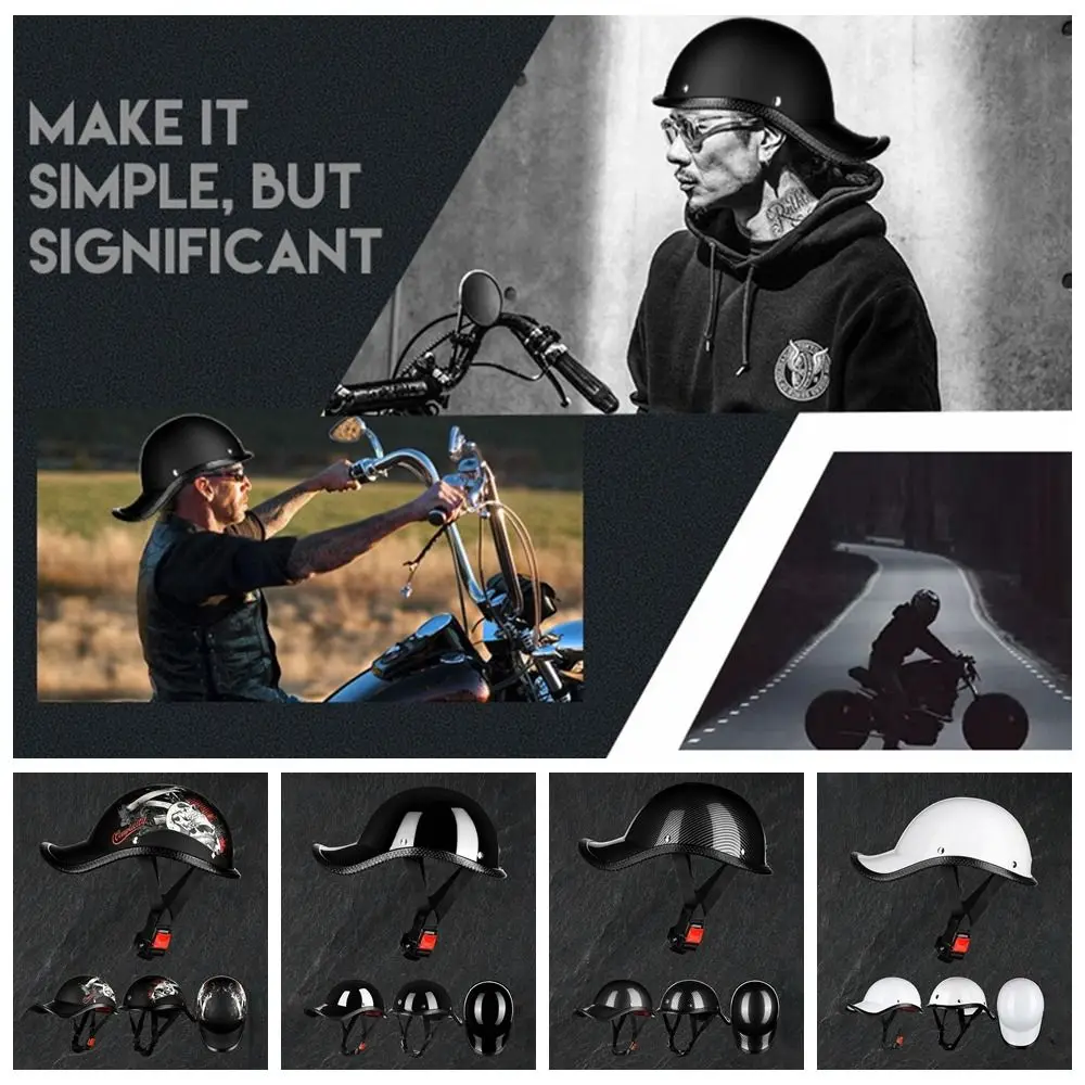 Casque de Moto Universel avec Sangle Réglable, Demi-Casque Électrique Personnalisé, Poignées Amovibles, Équipement de Vélo observateur pour Femme