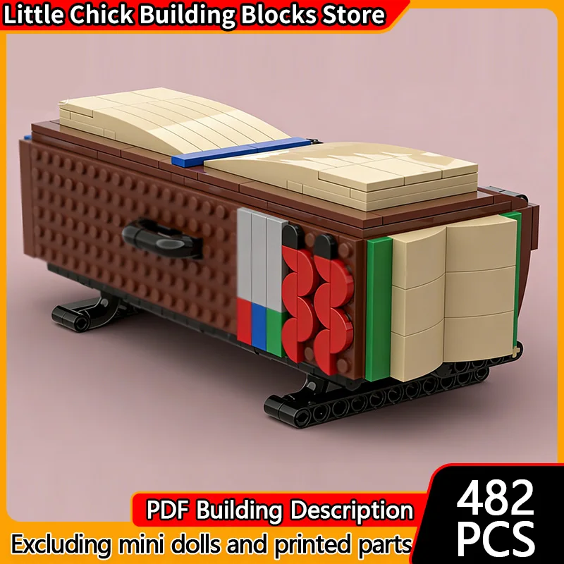 

City Street View Model MOC Building Bricks Reading Glasses Case Modular Technology Children Holiday Gifts Assemble Toys Suit
