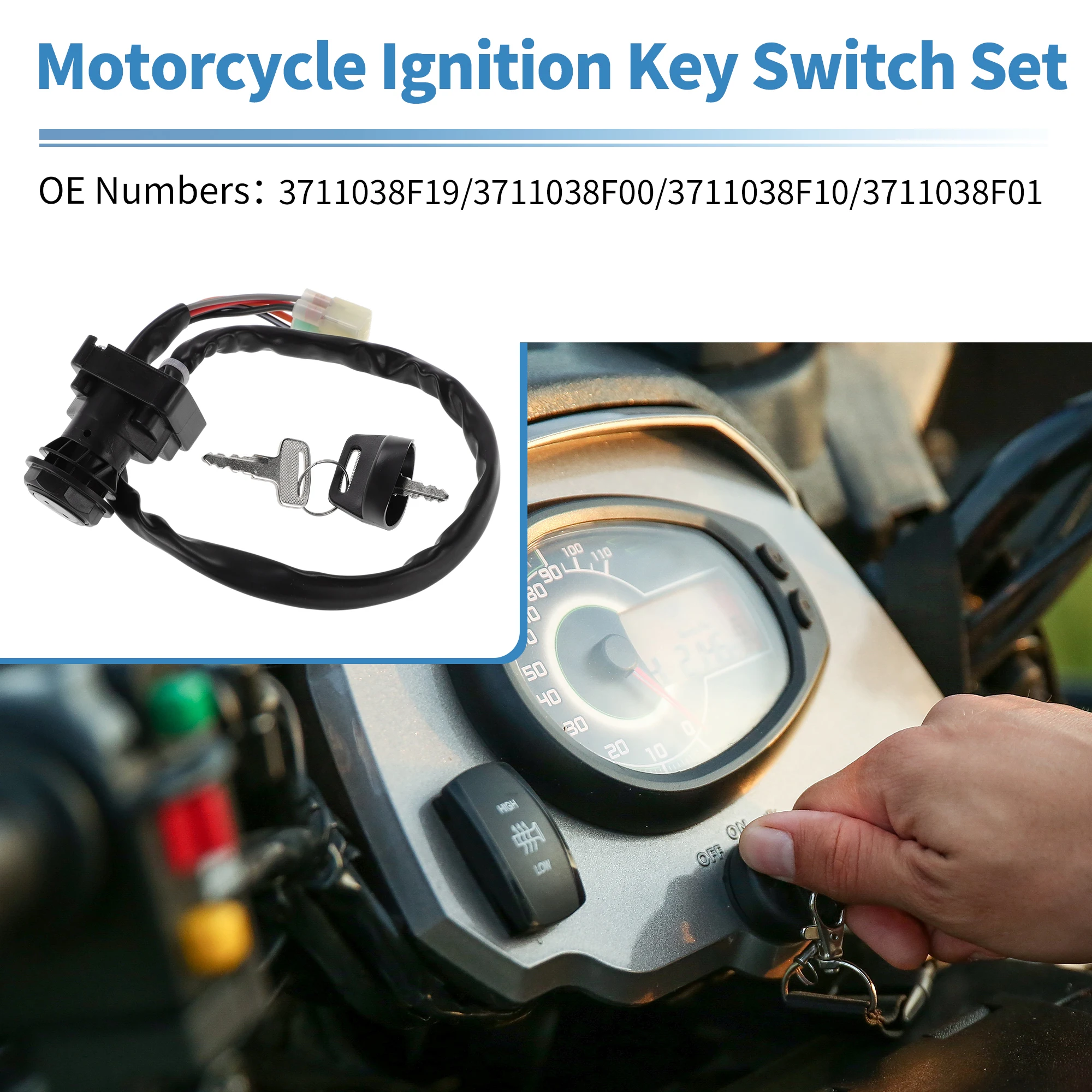 

UXCELL ключ зажигания No 3711038F19 для Suzuki LT-A400 Eiger 2x4 Auto 2002-2007