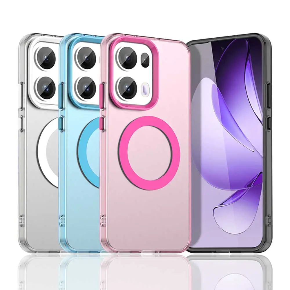 For OPPO Reno13 Pro Case Luxury Magsafe Wireless Charging Cover for Reno13 Magnetic Matte Skin Feel Hard Acrylic Shell