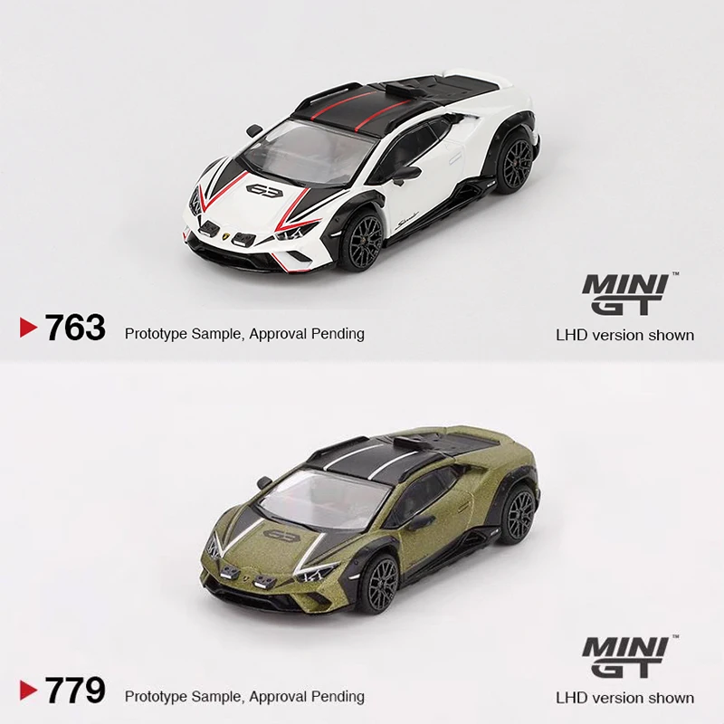 MINIGT 1:64 Lamborghini Huracan Sterrato Bianco Asopo Verde Gea Matt Diecast Model Collection Miniature Toys 763 779