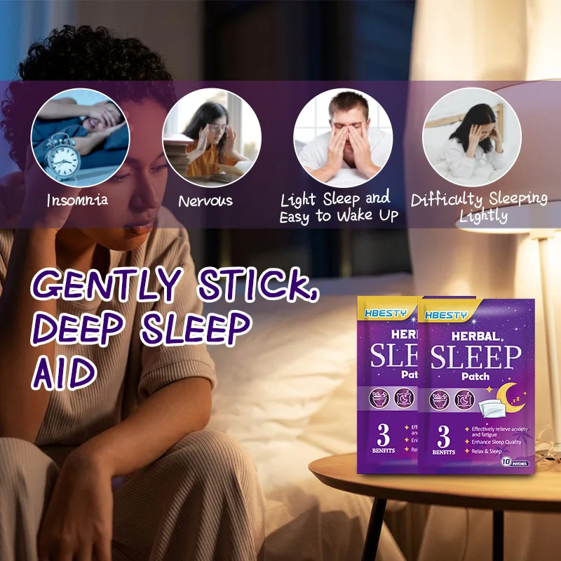 Sleep Patches Insomnia Treatment Relieve Anxiety Sleep Aid Patches Hypnotic Artifact Adult Sleep Soothing Sticker health care