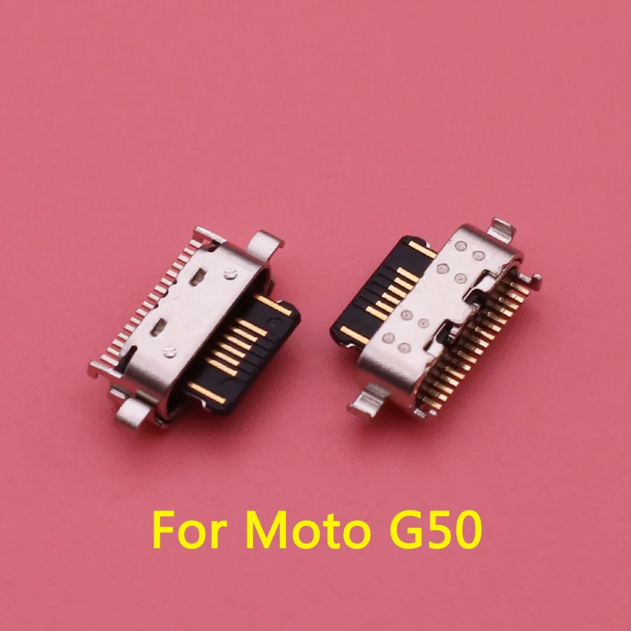 100Pcs USB Connector Charging Charge Port For Motorola Moto G10 G100 G20 G30 G50 G60 Power One Hyper Zoom Fusion Plus Z3 Play