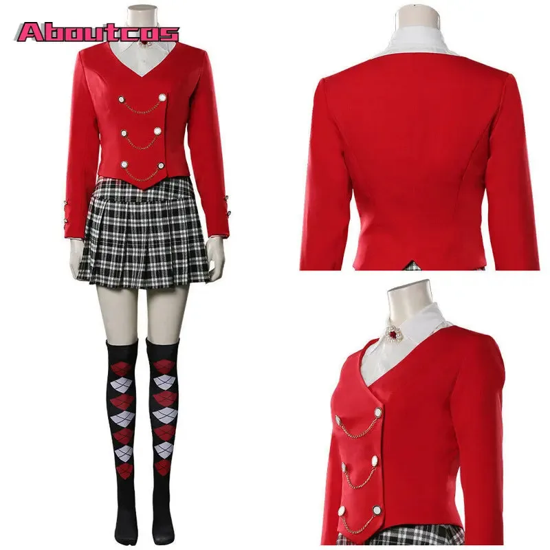 Aboutcos فيلم هيذرز الموسيقية-فيرونيكا سوير تأثيري حلي موحدة تنورة ملابس هالوين أزياء تنكرية #3