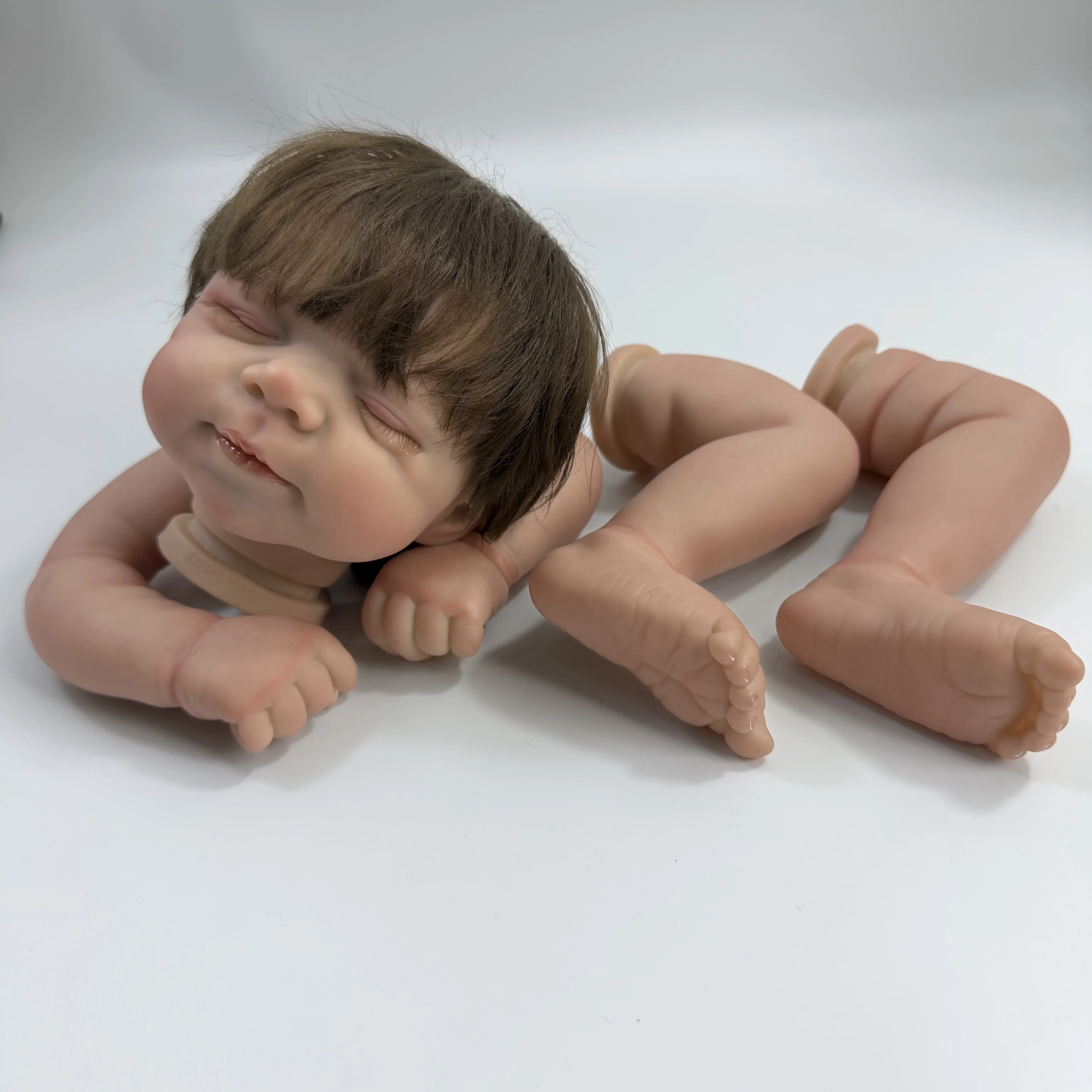 18 Inch Pascale Reborn Doll Kit Painted Newborn With Hair Transplant Unassembled Reborn Baby Doll Parts With Cloth Body