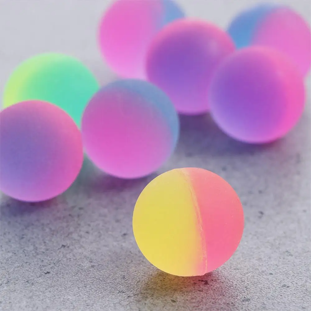 10Pcs/set Bicolor Elastic Ball Toy Children Colored Boy Bouncing Ball Rubber Kids Sport Games Elastic Jumping Balls