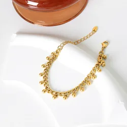 316L Stainless Steel Cuban Chains Bracelet For Women 18K Gold Plated Waterproof No Tarnish High Quality Women's Hand Bracelets