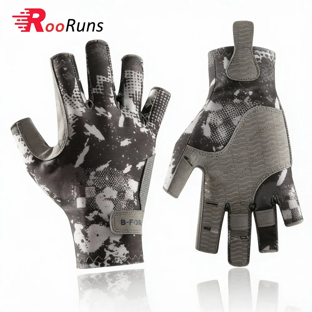 1 Paar fingerlose Angelhandschuhe für Damen und Herren, rutschfest, atmungsaktiv, halbfingerige Handschuhe zum Radfahren, Bootfahren, Kajakfahren, Wandern und Jagen.