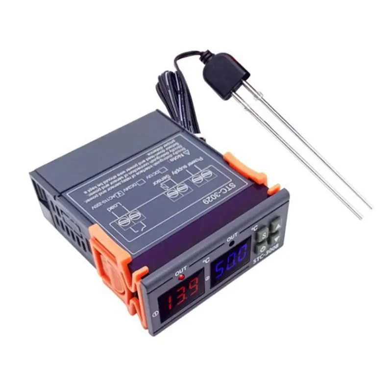 ABHU 2X STC-3029 Moisture Controller Soil Moisture Sensor Module Soil Moisture Tester For Gardening Plants Farming AC110-220V
