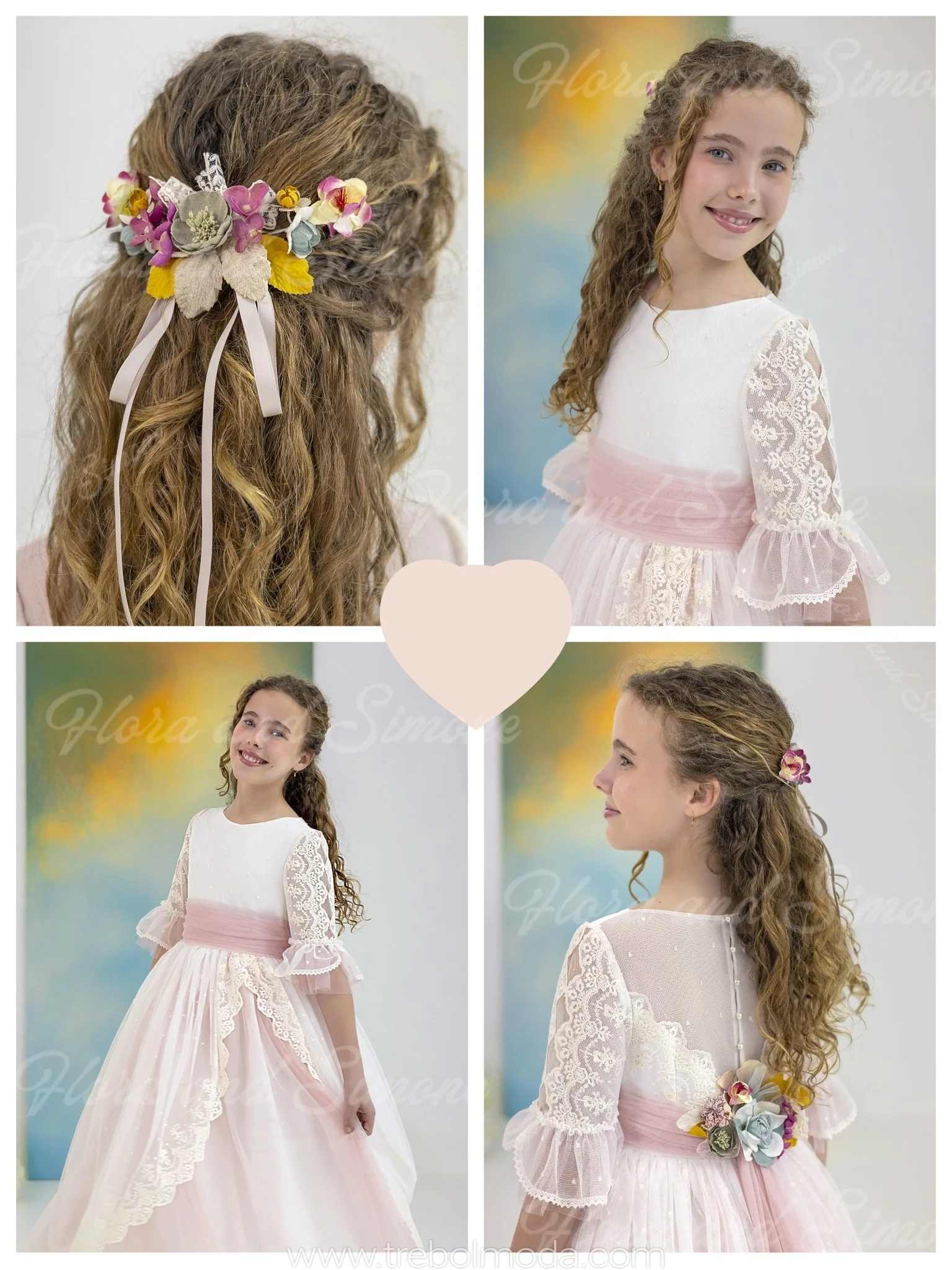 White Chiffon A-line Skirt Appliques  Flower Girl Dress For Wedding Birthday Formal Party First Communion gowns Customized