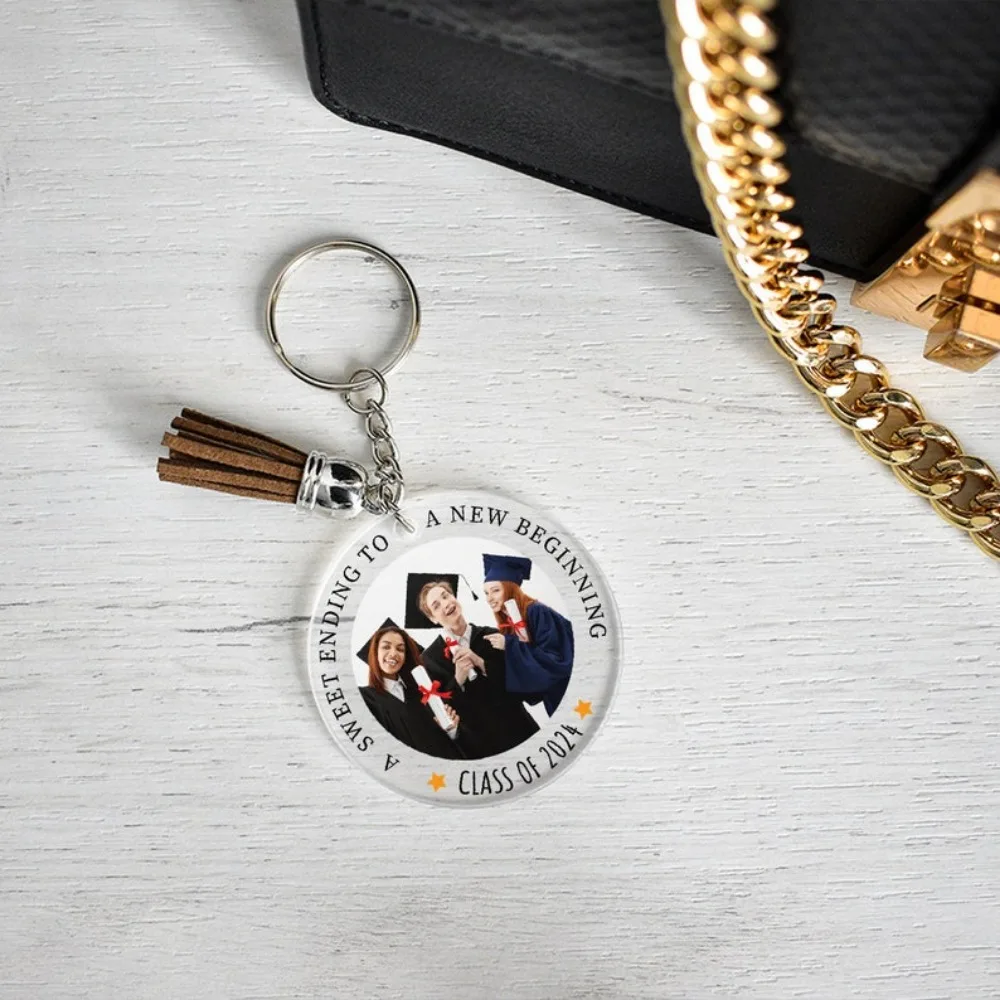 Graduation Photo Keychain, Best Friend Graduate, Graduation Party Favors, Bulk Graduation Gifts, Class Lanyard for Keys