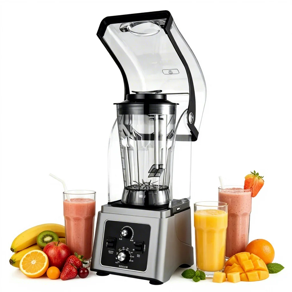 Sound Proof High Power Commercial Heavy Duty Electric Smoothie Blender Mashing For Hotel Use Multifunctional Ice Crushing