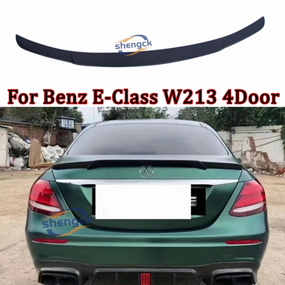 

For Mercedes-Benz E-Class W213 4Door Sedan Babos Style Carbon Fiber Rear Spoiler Trunk Wing 2016-2023 Forged carbon