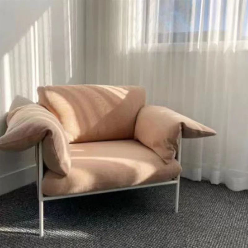 ins Internet celebrity wrought iron sofa, double single chair, studio restaurant coffee table chair
