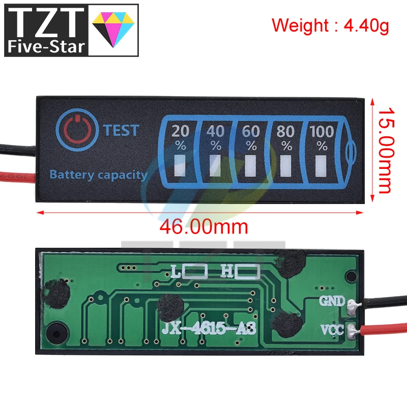 Battery Level Indicator 3-Series Ternary Lithium Battery Lithium Iron Phosphate Lead-Acid Battery Capacity Display Tester Meter