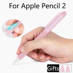 Stylus Cover Silicone Pen Case For Apple Pencil 2 Color Matching Stylus Protective Case Non-slip Anti-fall iPad Pen 2 Cover