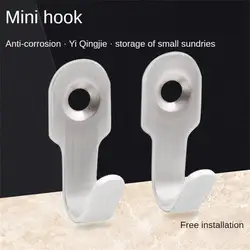 Thickened Stainless Steel Clothes Hooks Mini Alloy Hangers Screws Wall Mounted Hanging Rustic Keys Coat Bag Hat Handbag Kitchen