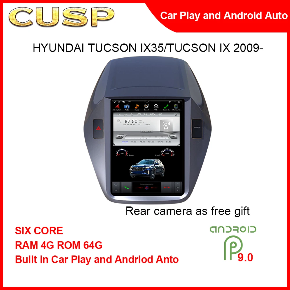 Fashion Car Monitor Car Radio Android 9 Multimedia Car Player For HYUNDAI TUCSON IX35/TUCSON IX 2009- With WIFI GPS Navigation