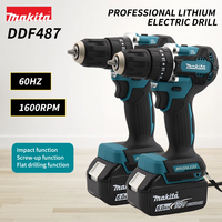 Original Makita DDF487 Cordless Driver Drill Brushless Electric Impact Screwdriver Rechargeable Power Tool 18V With battery
