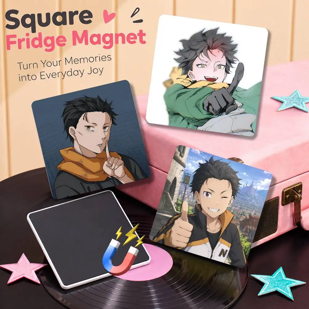 FOR Re Zero Natsuki Subaru New PVC Fridge Magnetic Refrigerator Magnets Personality Decorations Creative Gifts