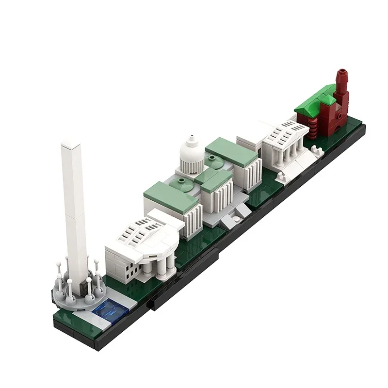 DC Skyline Building Block Kit para Crianças e Adultos, MOC-50791, City Model, DIY Assemble Brick Toy, Presentes para Meninos, Gobricks