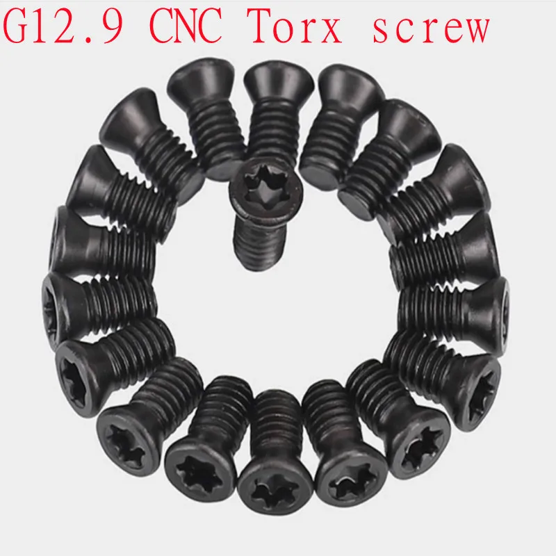 10-50pcs grade12.9 CNC Lathe Tool Insert Torx Screw M1.6 m1.8 m2 m2.2 m2.5 m3 m3.5 m4 m4.5 M5 M6 Replaces Carbide Inserts