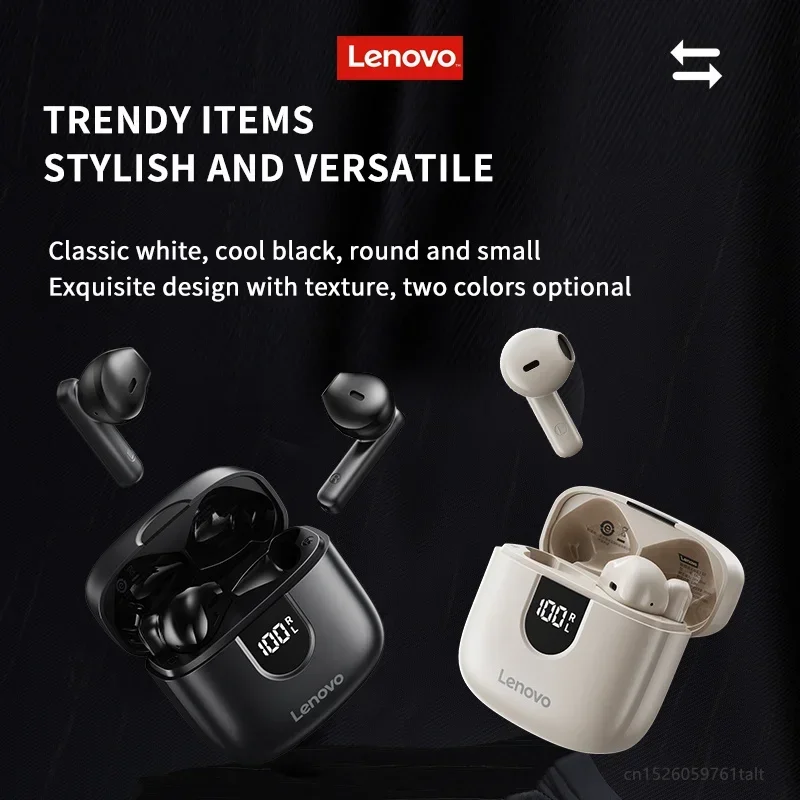 Lenovo EA120 Earphone Wireless Bluetooth 5.4 Headset HD Microphone Call 13mm Dynamic Coil Earbuds 200mAh Long Standby Headphones