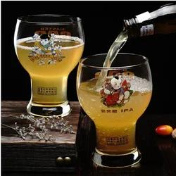 400-500ml Creative Craft Beer Mug Baby Fat IPA Boys and Girls Pattern Juice Cool Drinks Cup Summer Drinking Drinkware Wine Cup