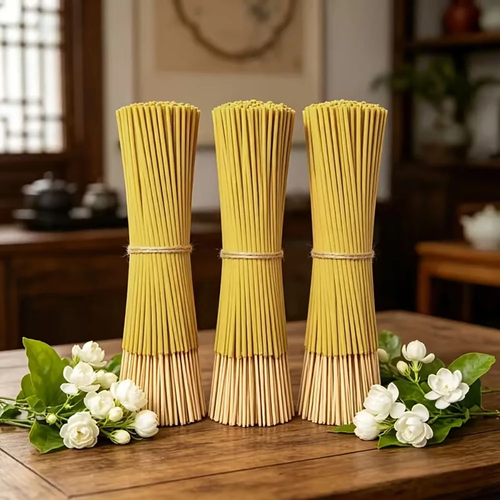 20/40/100/160/200 Pieces Summer Yellow Jasmine Incense Sticks, 22.0cm cm Long, Summer Jasmine Fragrance, Suitable for Yoga, Meditation, Home, Living Room, Study, Popular Portable Incense Sticks