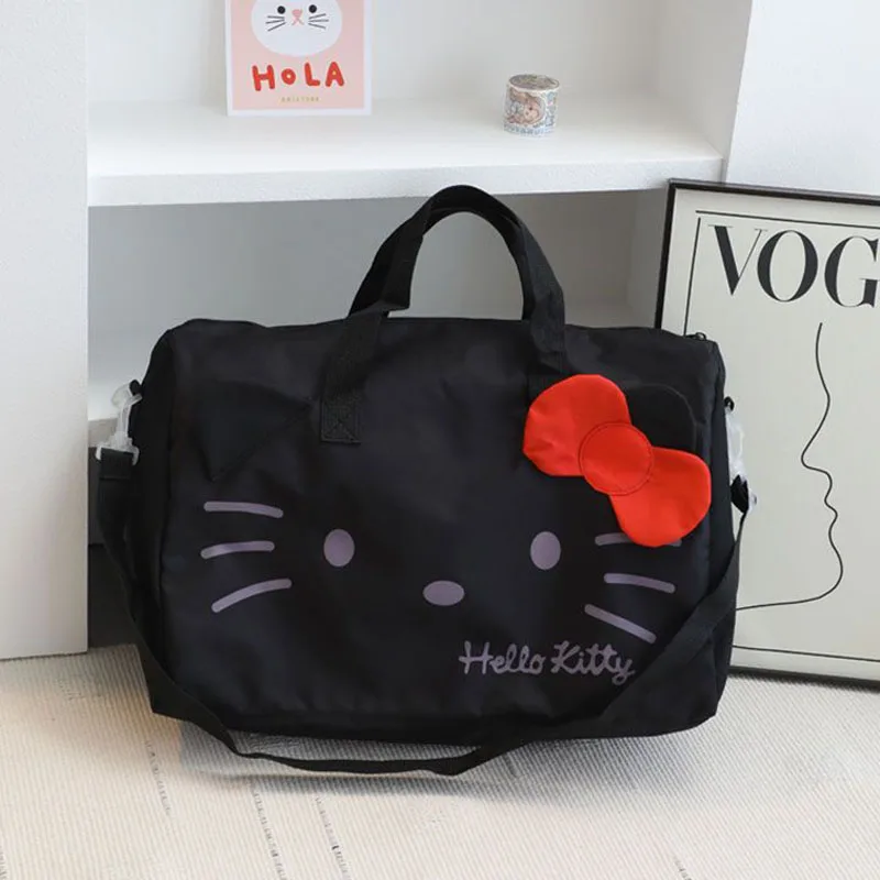 Sanrio Hello Kittys Cinnamoroll Travel Bags Kawaii Cartoon Outdoors Motion Waterproof High Capacity Anime Luggage Bag Girl Gifts