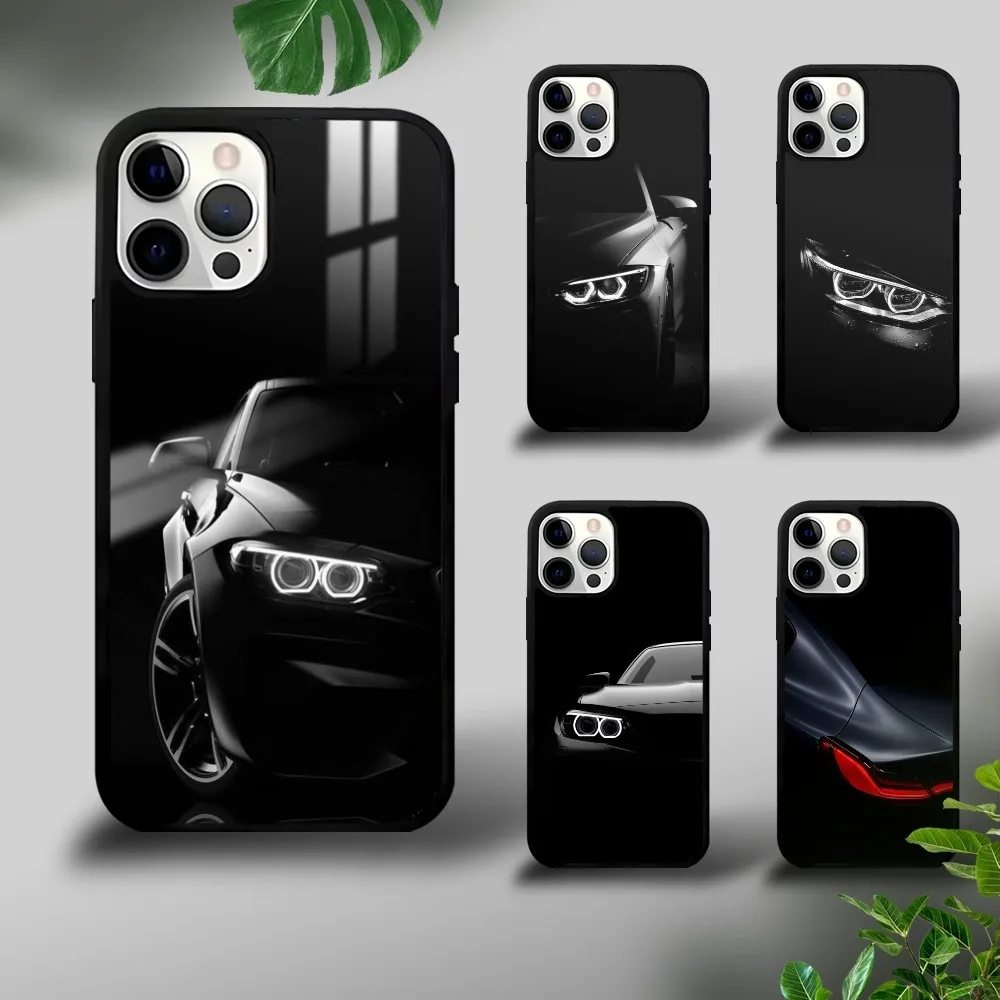 Luxury Cool Car B-BWM Black Phone Case For iPhone 16 15 14 13 12 11 Pro Xs Max Mini Plus Celulares Hard Funda